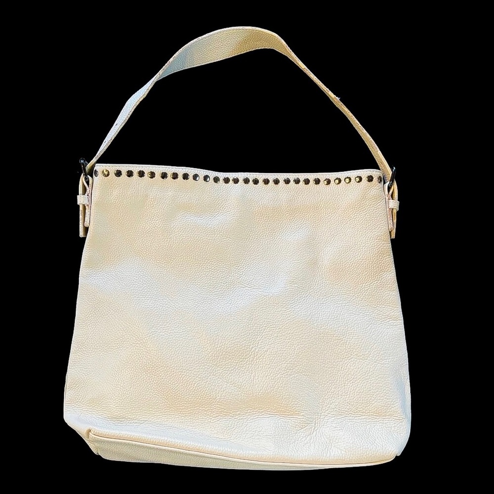 Laggo NEW Pebbled Leather Remy Hobo Tote Bag Cream Ivory Color Retails for $525